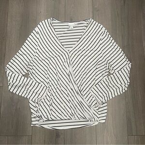 Ava & viv plus size long sleeve v neck wrap front top size 2XL